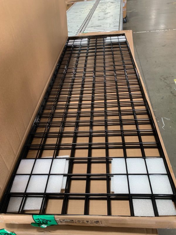 Photo 2 of 7RiversART Grid Wall Commercial Grade Gridwall Panels – Heavy Duty Grid Panel for Any Retail Display Wall Grid 2' Width x 6' Height, Black (Pack of 4)