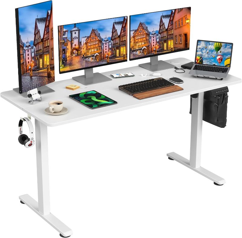 Photo 1 of ***USED - MISSING A LEG - OTHER PARTS LIKELY MISSING AS WELL - UNABLE TO VERIFY FUNCTIONALITY***
Electric Standing Desk with Memory Preset 48 x 24 Inches Sit Stand up Desk Adjustable Height Desk Home Office Computer Workstation
