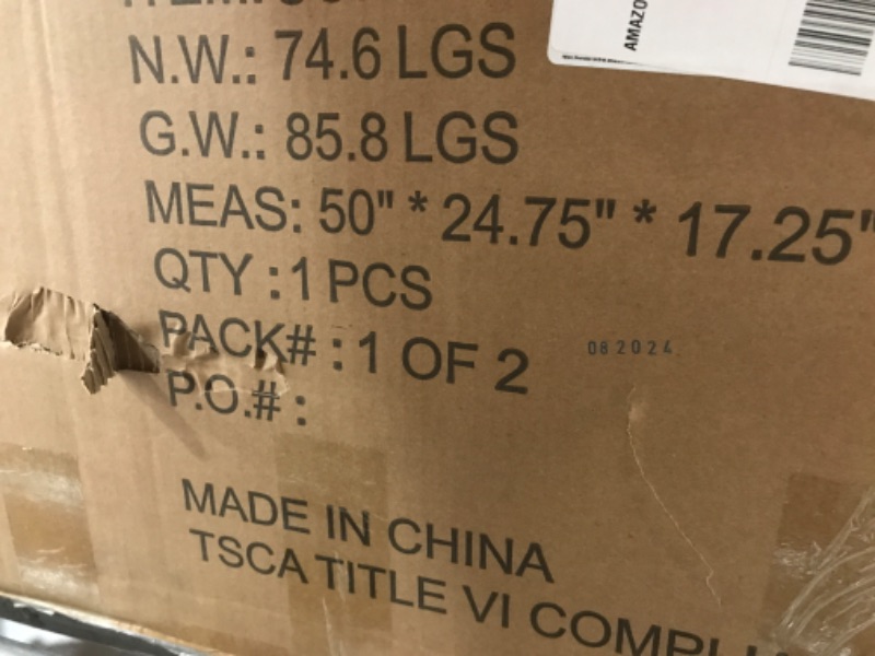 Photo 1 of *MISSING PARTS ONLY BOX 1 OF 2* 81.5" L-Shape Reversible Sectional Sleeper Sofa with Storage Chaise & Pull-Out Bed, Convertible Upholstered Corner Couch w/3 Removable Back Cushions, Furniture for Living Room Office tan
