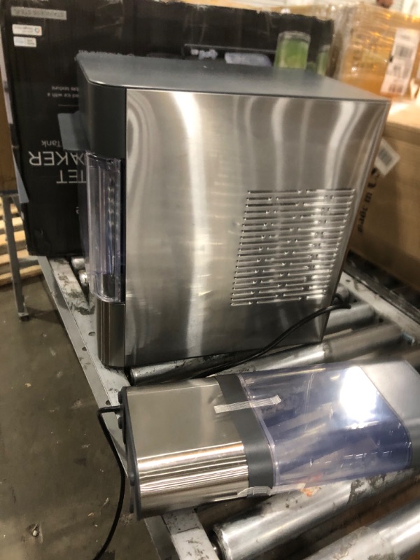 Photo 6 of * MISSING PARTS* GE Profile Opal 2.0 XL with 1 Gallon Tank, Chewable Crunchable Countertop Nugget Ice Maker, Scoop included, 38 lbs in 24 hours, Pellet Ice Machine with WiFi & Smart Connected, Stainless Steel Opal 2.0 + XL Side Tank Stainless Steel