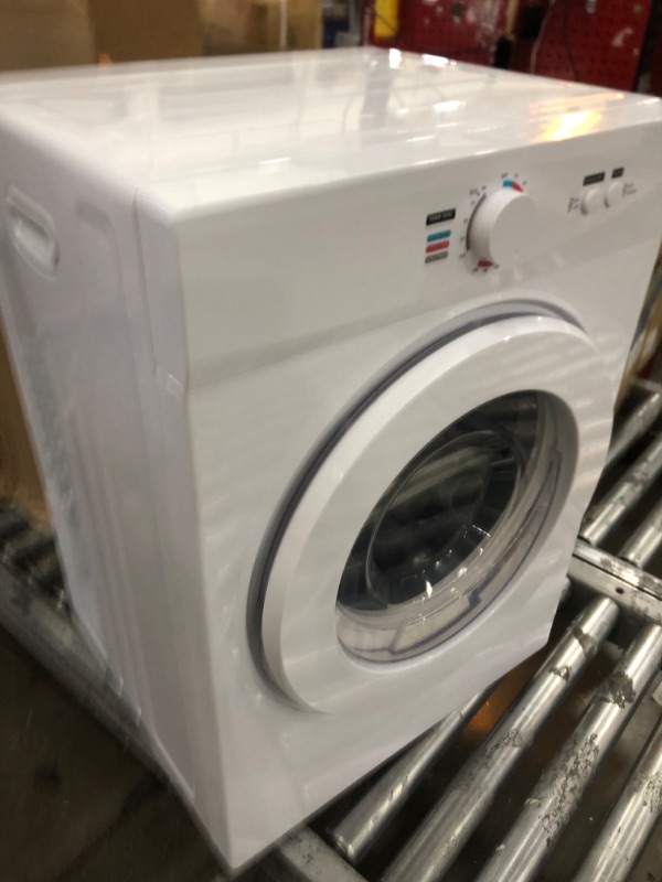 Photo 5 of * DAMAGED* Euhomy Compact Dryer 1.8 cu. ft. Portable Clothes Dryers with Exhaust Duct with Stainless Steel Liner Four Function Small Dryer Machine, Suitable for Apartments, Dorm, RVs, White