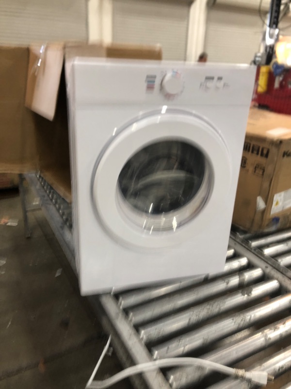 Photo 3 of * DAMAGED* Euhomy Compact Dryer 1.8 cu. ft. Portable Clothes Dryers with Exhaust Duct with Stainless Steel Liner Four Function Small Dryer Machine, Suitable for Apartments, Dorm, RVs, White