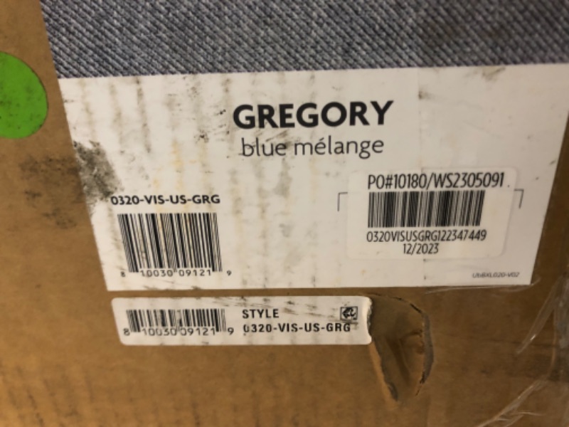 Photo 5 of *MISSING PARTS* UPPAbaby Vista V2 Stroller/Convertible Single-to-Double System/Bassinet, Toddler Seat, Bug Shield, Rain Shield, and Storage Bag Included/Gregory (Blue Mélange/Silver Frame/Saddle Leather)