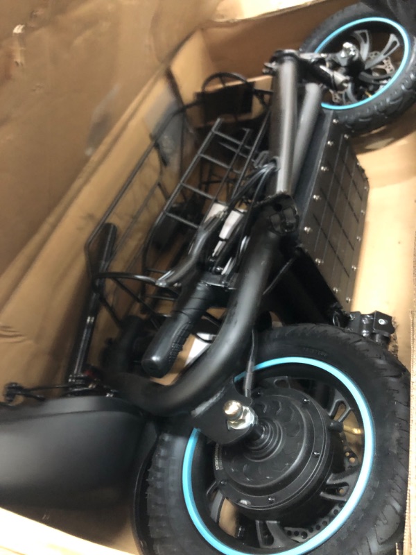 Photo 4 of * MINOR DAMAGE* Gyroshoes Electric Scooter with Seat for Adults, 550W Powerful Motor 20-Mile Range, Speed up to 18.6MPH, Ample Storage for Pets & Cargo, C1S-43G