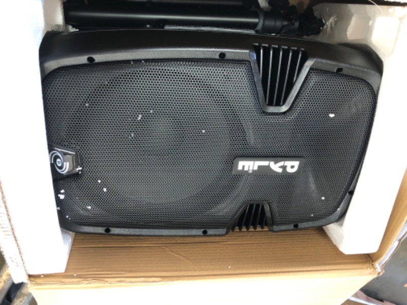 Photo 2 of * ONLY ONE SPEAKER MISSING PARTS* Pyle Wireless Portable PA System - 1800W High Powered Bluetooth Compatible Active + Passive Pair Outdoor Sound Speakers w/ USB SD MP3 AUX - 35mm Mount