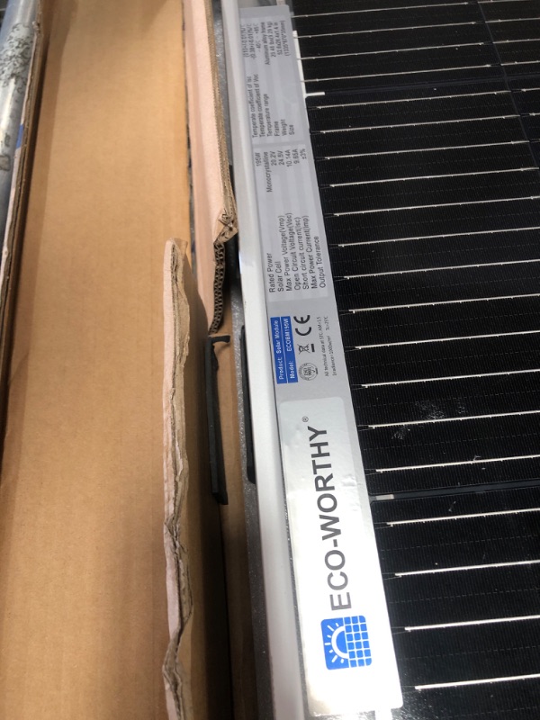 Photo 3 of * MINOR DAMAGE* ECO-WORTHY Bifacial 195 Watt 12 Volt 12BB Solar Panel Monocrystalline Double-Sided Power Generation Rigid High-Efficiency PV Module Power Charger for RV,Sunsheds,Canopies,Farms,Home and Off-Grid
