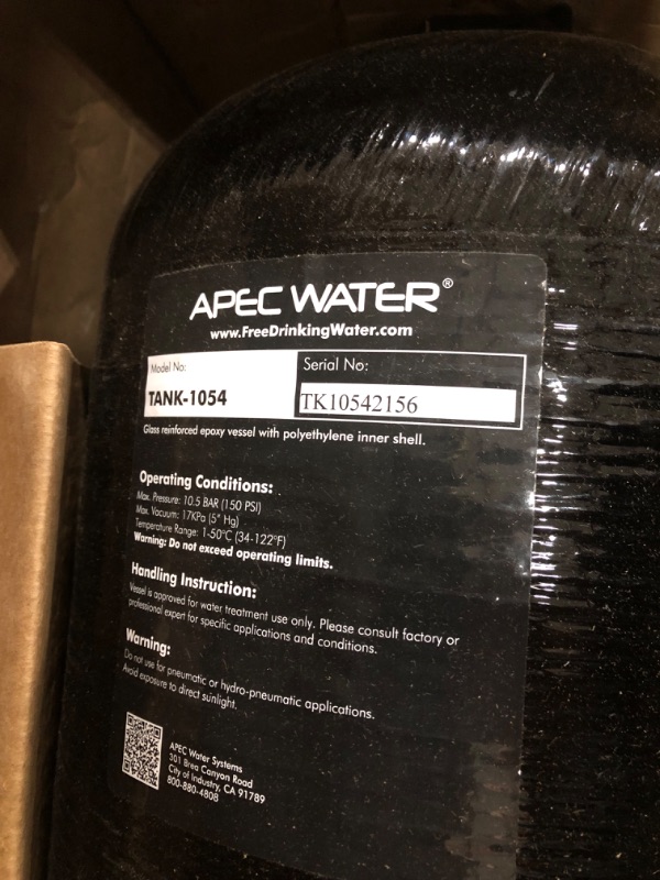 Photo 3 of **see notes**APEC SOFTENER-HE-45-FG Water Softener, Treats Whole House 4-6 bathrooms, 45K Grains, Luxurious Spa Quality Soft Water, Highly Efficient Digital Control Microprocessor