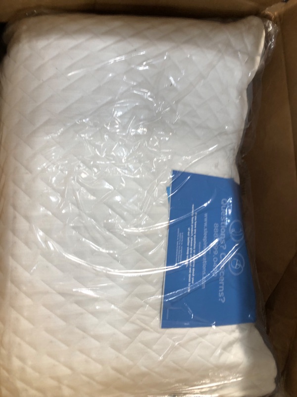 Photo 2 of **only 1 pillow included** Sleep Innovations Customizable Comfort Gel Memory Foam Pillow, Standard Size, Tencel Cover, Side, Stomach, and Back Sleepers, Soft-Medium-Firm Adjustable Support