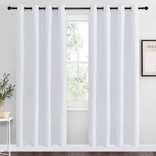 Photo 1 of * MISSING PARTS* NICETOWN Blackout Curtain Panel Grommet - Home Decorations Thermal Insulated Solid Grommet Top Blackout Living Room Panels/Drapes for Gift WHITE