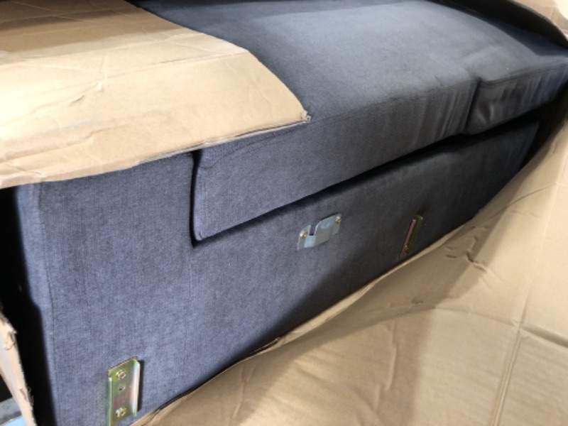 Photo 2 of * MISSING PARTS* GlasFlength Sofa Bed Pull Out Couch, Lounge L Shaped Sleeper Sofa with Reversible Storage Chaise, 83" Modern Convertible Small Sectional Couches for Living Room Small Spaces, Brown