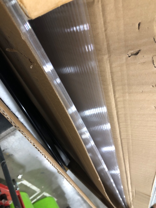 Photo 1 of * MINOR DAMAGE*  VIVOHOME Polycarbonate Window Door Awning Canopy Transparent with Black Bracket 40 Inch x 80 Inch