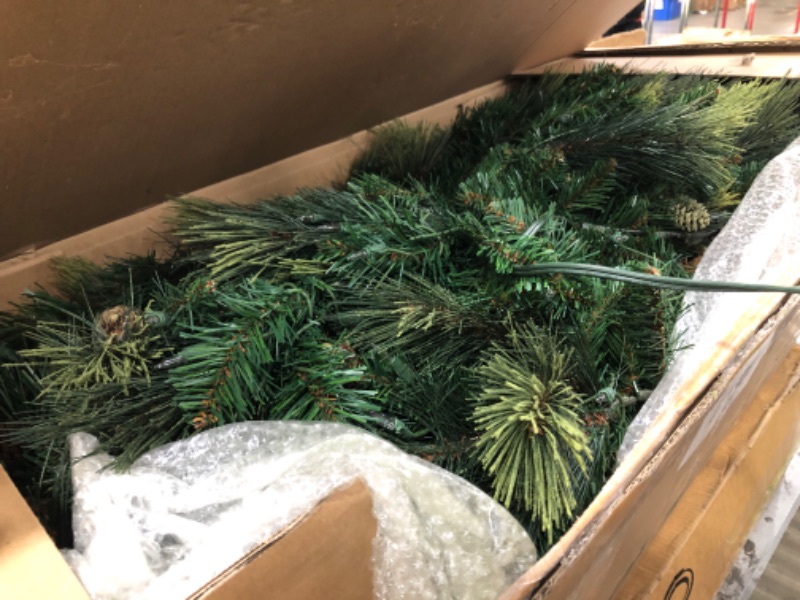 Photo 2 of * See notes* National Tree Company Carolina Pine 7.5 Foot Artificial Holiday Prelit Christmas Tree w/750 Clear Lights, Pinecones, 1399 Branch Tips and Metal Stand