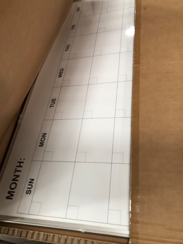 Photo 2 of * SEE NOTES* Comix Magnetic Dry Erase Calendar Whiteboard, 48 x 36 Inches Monthly Calendar Dry Erase Board for Wall, Aluminum Frame Planner White Board