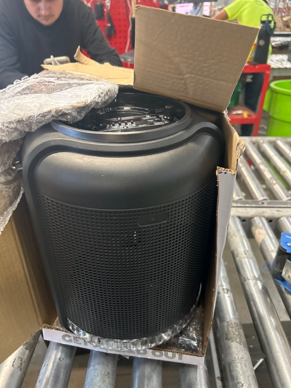 Photo 2 of ***NEEDS CHARGE **** Max Power PA Speaker – CH8801 Pulse 8 Bluetooth Speaker - PA System with Mic & Speaker - Portable Speaker with Rechargeable Battery, Flashing Light, Remote Control, Built-in Handle & Shoulder Strap