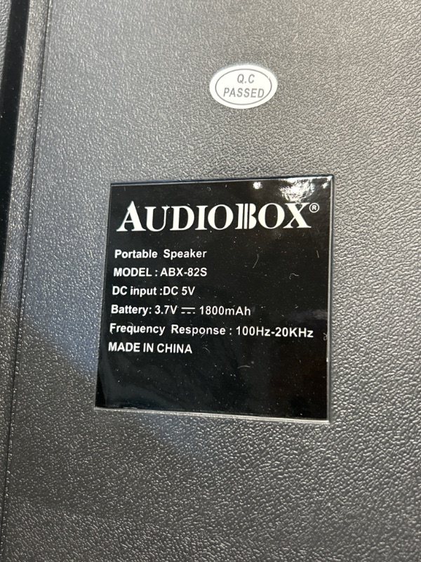 Photo 3 of **NON-REFUNDABLE** (PARTS) AUDIOBOX ABX-82S Portable 8" PA Speaker with Stand, WaveSync™ Technology, Bluetooth, LED Lights, 1100W - includes Microphone & USB Cable