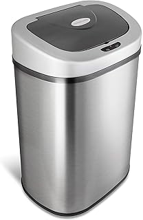 Photo 1 of 21.1-Gallon Motion Sensor Stainless Steel Trashcan Silver