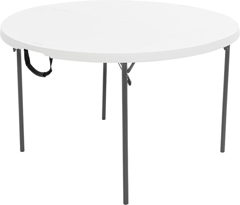 Photo 1 of ****dirrty needs cleaning **** Lifetime Light Commercial Fold-in-Half Round Table, 4-Foot
