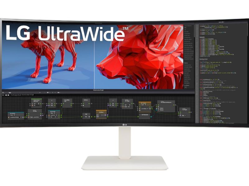 Photo 1 of *see notes** LG 38WR85QC-W 38 inch Curved UltraWide WQHD Nano IPS VESADisplayHDR 600 144Hz 1ms USB Type-C 90W Computer Monitor NVIDIA G-SYNC AMD FreeSync Premium Pro HDMI DisplayPort Tilt/Height/Swivel Stand White
