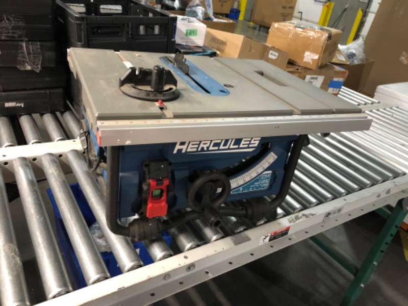 Photo 7 of ***HEAVILY USED AND DIRTY - INCOMPLETE - MISSING PARTS - SEE PICTURES - UNABLE TO TEST***
HERCULES 15 Amp, 10 in. Compact Jobsite Table Saw with Rack and Pinion Fence