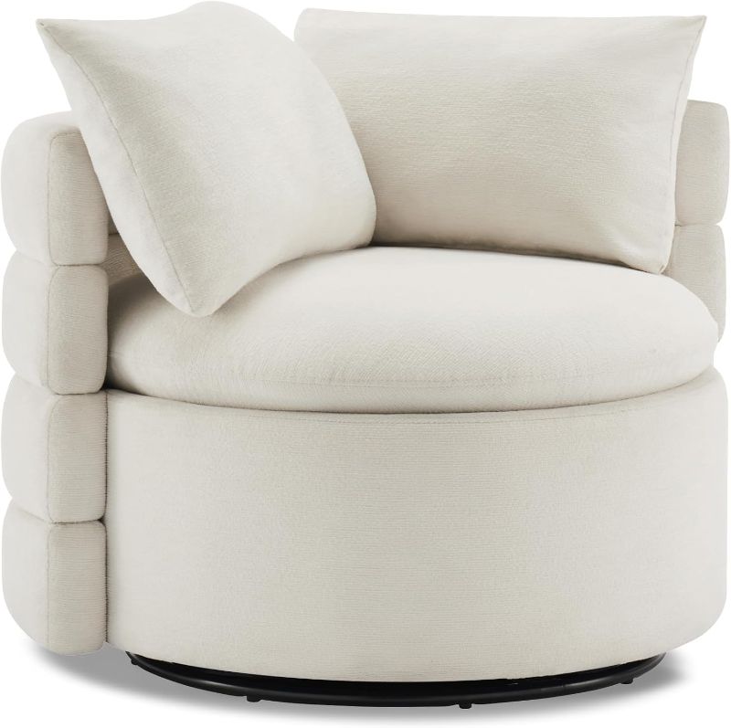 Photo 1 of *COLOR MAY VARY** Swivel Accent Chair Living Room Barrel Armchair with Storage Modern Style for Bedroom Reading Waiting Small Space
