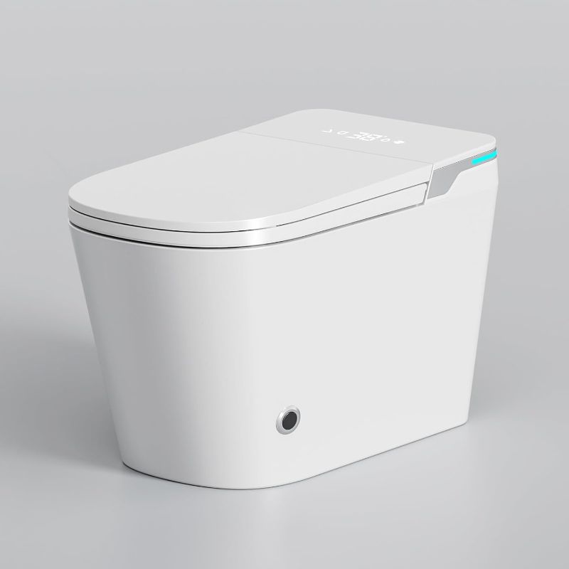 Photo 1 of (previously boughten, untested) Smart Toilet With Bidet Built In, Modern Toilet Bidet Combo With Heated Seat, Elongated Electric Toilet With Instant Warm Water, Air Dryer, Auto Flush, Digital Display, Remote Control
