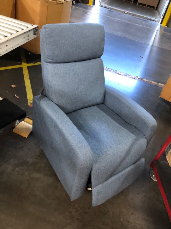 Photo 2 of ***USED - NO PACKAGING - SEE PICTURES***
Yaheetech Fabric Recliner Chair Sofa Ergonomic Adjustable Single Sofa with Thicker Seat Cushion Modern Home Theater Seating for Living Room Light Blue, 33.5"D x 26.5"W x 39.2"H