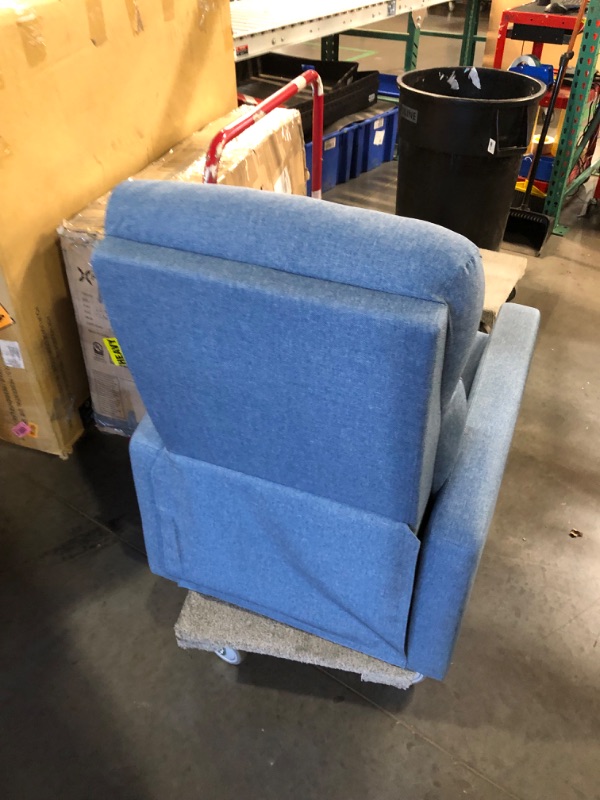 Photo 3 of ***USED - NO PACKAGING - SEE PICTURES***
Yaheetech Fabric Recliner Chair Sofa Ergonomic Adjustable Single Sofa with Thicker Seat Cushion Modern Home Theater Seating for Living Room Light Blue, 33.5"D x 26.5"W x 39.2"H