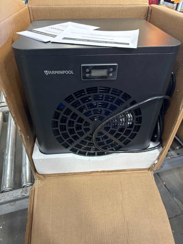 Photo 1 of VARMINPOOL 16000BTU Pool Heater for Above Ground Pool Up to 6000 Gallons, WiFi Capable, 110V Pool Heat Pump, Titanium Heat Exchanger, Efficient Inverter, Electric Pool Heaters for Above Ground Pools