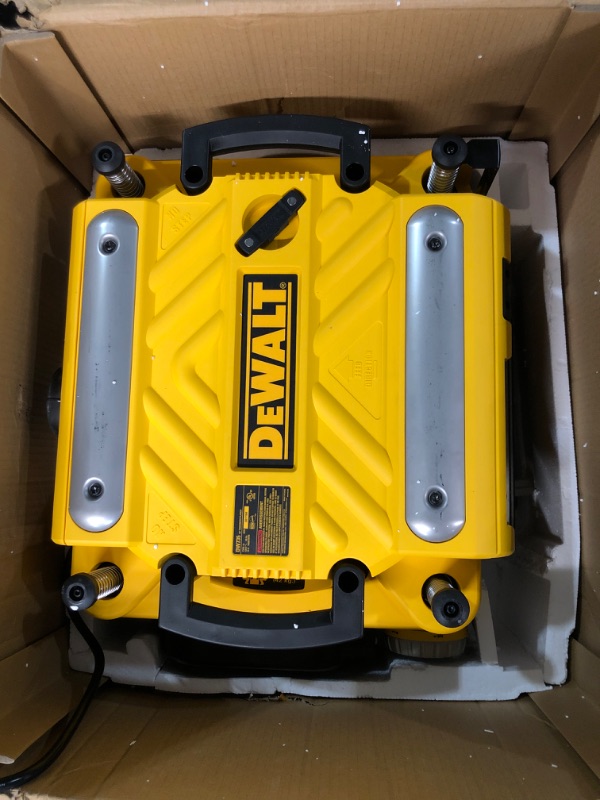 Photo 2 of **NON-REFUNDABLE** (PARTS  DEWALT Planer, Thickness Planer, 13-Inch, 3 Knife for Larger Cuts, Two Speed 20,000 RPM Motor, Corded (DW735)