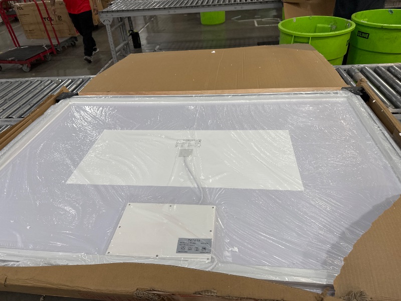 Photo 1 of TETOTE 60 x 40 LED Backlit Bathroom Mirror with Light,3 Color White/Warm/Natural,Anti-Fog Lighted Mirror,Dimmable,Vanity Mirror,Wall Mounted