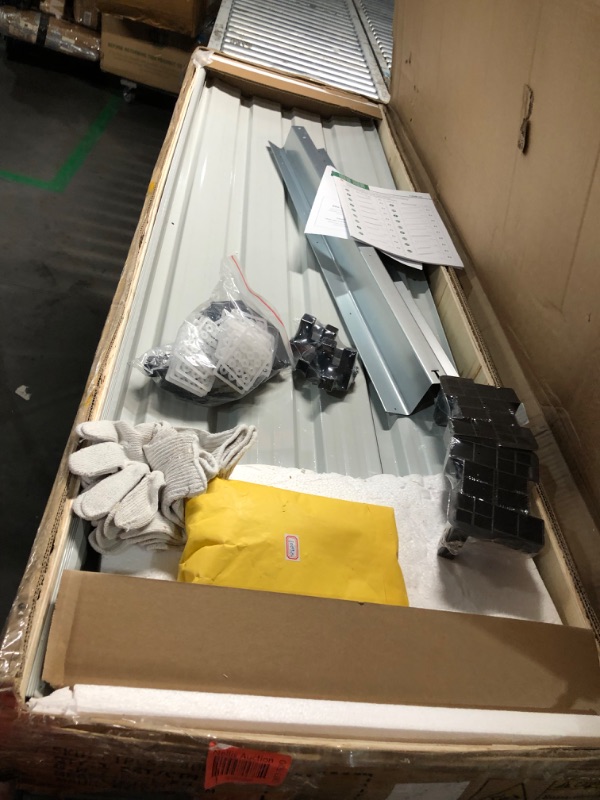 Photo 1 of ***INCOMPLETE/PARTIAL SET ITEM - NONREFUNDABLE - THIS SALE FINAL - SEE COMMENTS***
DWVO 8x6 FT Outdoor Storage Shed, Large Metal Tool Sheds, Heavy Duty Storage House with Lockable Doors & Air Vent for Backyard Patio Lawn to Store Bikes, Tools, Lawnmowers,
