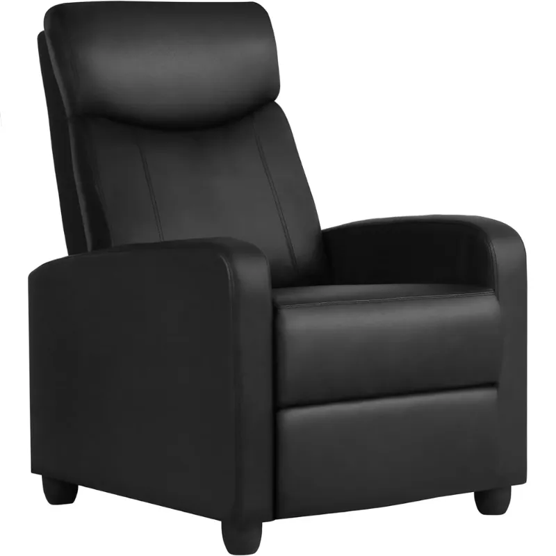 Photo 1 of ** see notes** COMHOMA Faux PU Leather Push-Back Recliners, Black