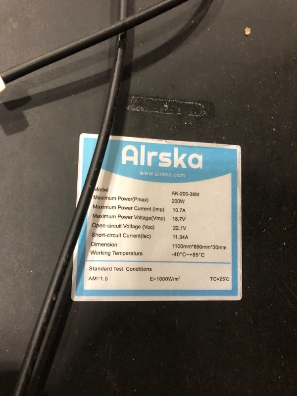 Photo 3 of ***USED - SCRATCHED AND SCRAPED - SEE PICTURES***
Alrska 200 Watt Solar Panel 12 Volt High-Efficiency Shingle-Tech Monocrystalline Module PV Power for Camper, Vehicle Caravan and Other Off-Grid Applications, 200W, Black (1 Pack)