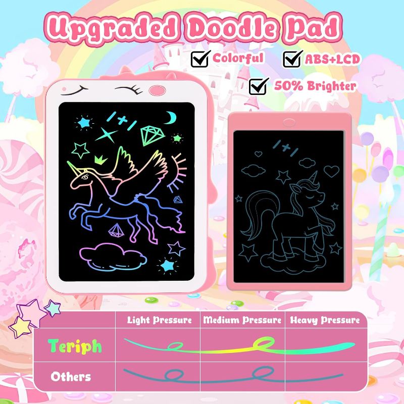 Photo 1 of 
Teriph LCD Writing Tablet for Kids, Unicorn Girl Toys, Toddlers Toys Drawing Board, Educational Doodle Pad Kid Toys for 2 3 4 5 6 7 8 Year Old Girls 