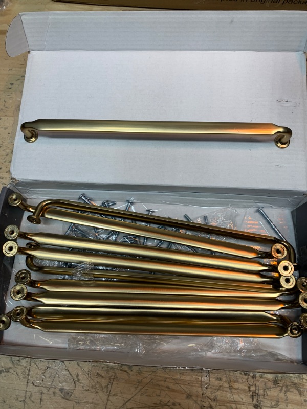 Photo 2 of 10 Pack 10 Inch(254mm) Champagne Bronze Kitchen Cabinet Handles, Cabinet Pulls Kitchen Cabinet Hardware for Cupboard Drawer Pulls