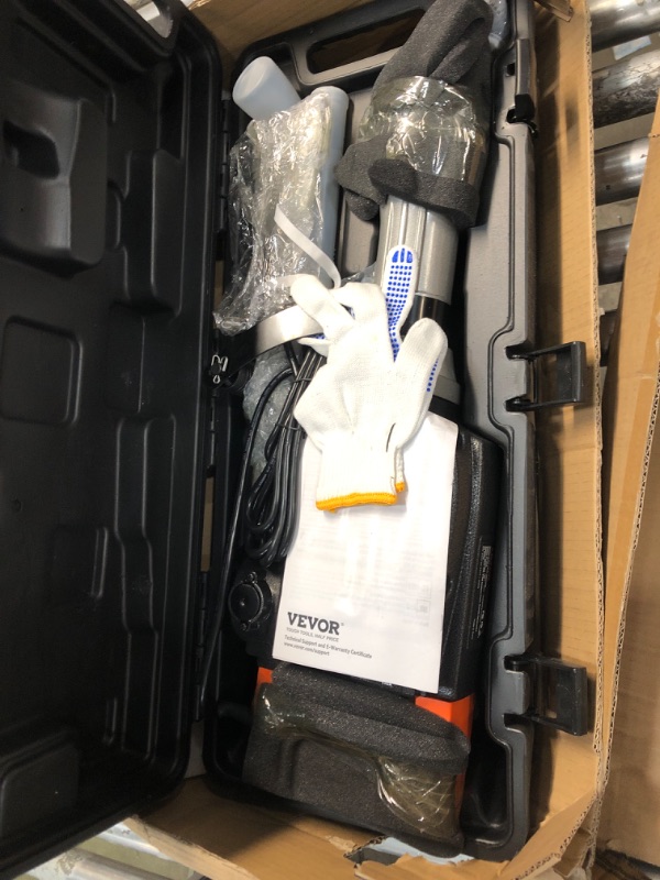 Photo 1 of VEVOR Demolition Jack Hammer, 2200W Jack Hammer Concrete Breaker, 1350 BPM Heavy Duty Electric Jack Hammer, 4pcs Chisels Bit with Case, Black