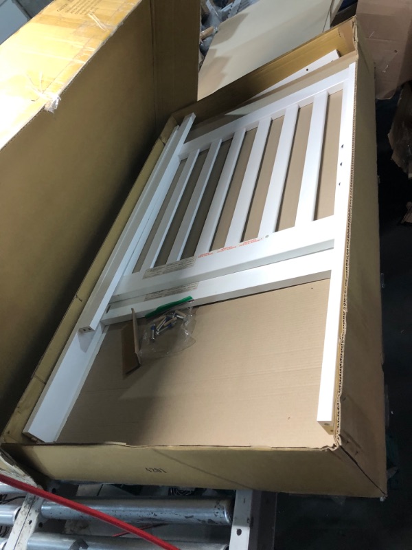 Photo 2 of ***USED - LIKELY MISSING PARTS - UNABLE TO VERIFY FUNCTIONALITY***
Storkcraft Beckett Convertible Crib (White) – Converts from Baby Crib to Toddler Bed and Daybed, Fits Standard Full-Size Crib Mattress, Adjustable Mattress Support Base