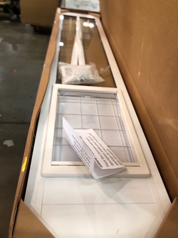 Photo 2 of 10.5 in. x 15 in. Large White Pet and Dog Patio Door Insert for 77.6 in. to 80.4 in. Aluminum Sliding Glass Door