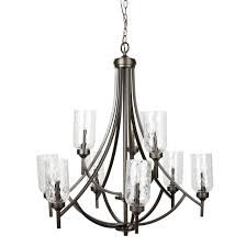 Photo 1 of allen + roth Latchbury 9-Light Antique Bronze Transitional Chandelier
