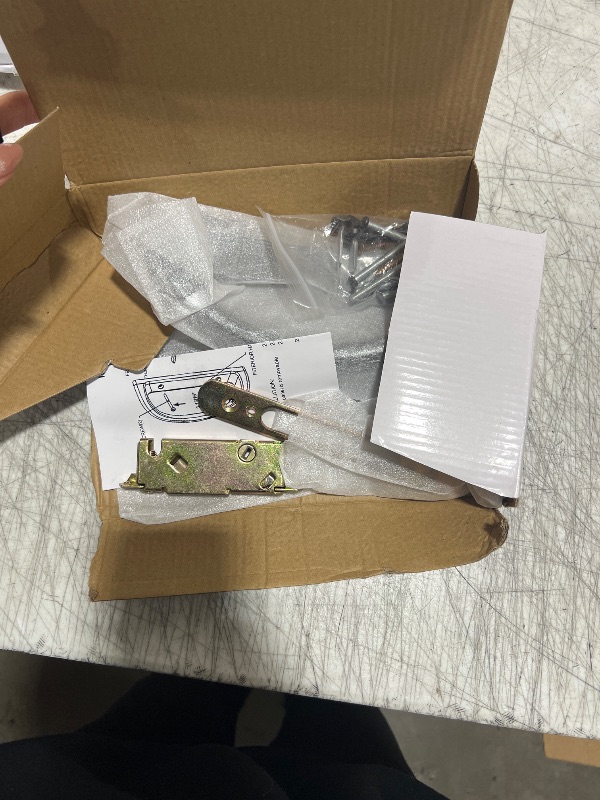 Photo 1 of ALLYWASAI Patio Sliding Door Handle Set with Mortise Lock, Key Cylinder and Face Plate, Full Replacement Handle Lock Set Fits Door Thickness from 1-1/2" to 1-3/4", 3-15/16" Screw Hole Spacing, Black