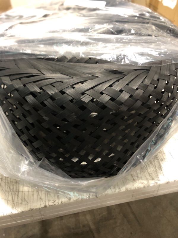 Photo 1 of Hand-Woven Rattan Semi Flush Mount Ceiling Light, Boho Light Fixtures Ceiling Mount, Bamboo Light Fixture With Basket LampShade, Black Rattan Light Fixtures Boho Chandelier for Farmhouse Bedroom