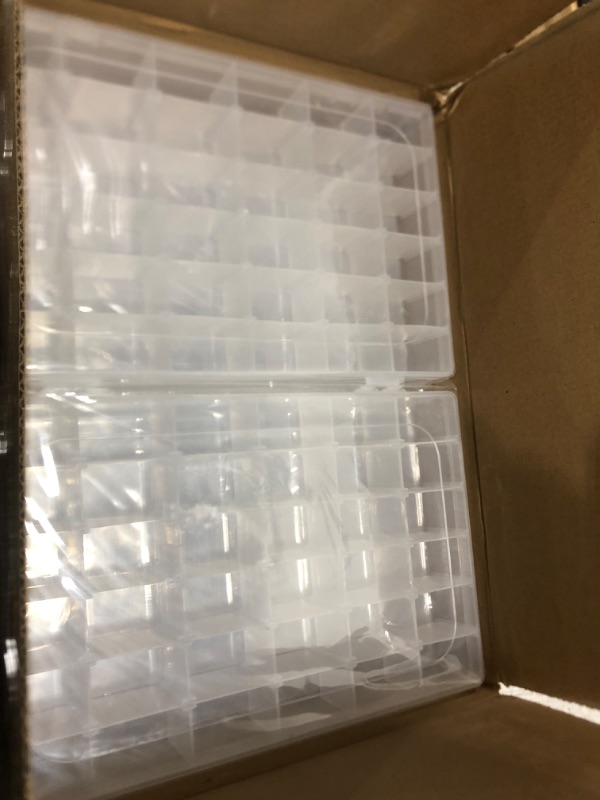 Photo 1 of MOUYAT 6 Pack 36 Grids Clear Plastic Organizer Boxes, Adjustable Craft Jewerly Organizer Storage Boxes with Compartments, Bead Storage Containers for Jewelry Art DIY Crafts Small Parts