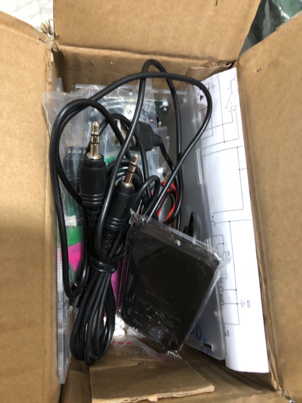 Photo 1 of MiOYOOW DIY Bluetooth-Compatible Speaker Kit with F? Radio, Electronic Soldering Practice Kit USB Mini Home Sound Amplifier DIY Kit with Digital Display and Colorful LED Lights for School STEM Project