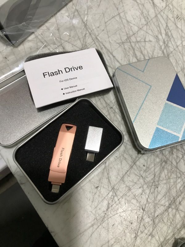 Photo 1 of 512GB Photo Stick for iPhone, Qainerly USB Flash Drive for iPhone 10 11 12 13 14 15 and More, 4 in 1 Memory Stick for Photos and Videos Transfer Storage, iPhone/iPad/PC/Android(Pink)