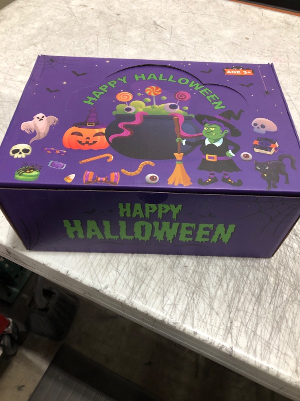 Photo 2 of 192 PCS Halloween Party Favors for Kids, 24 Pack Prefilled Small Plastic Witch Cauldron Halloween Toys in Bulk for Halloween Party School Classroom Prizes Trick or Treats Gifts