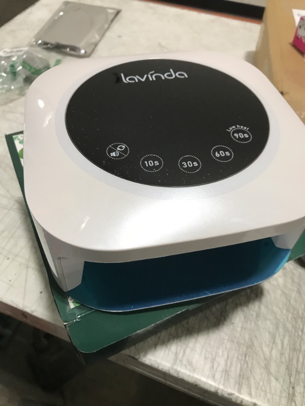 Photo 2 of Lavinda UV LED Nail Lamp, Cordless Nail Lamp 54W Rechargeable Nail Dryer Gel Polish Light with Large LCD Display, Professional Gel Curing Lamp with 4 Timer Setting Auto Sensor for Salon and Home