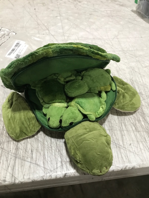 Photo 2 of Aoriher 5 Pieces Plush Turtle Set 12 Inch Stuffed Sea Turtle Mom with 4 Little Plush Turtles Soft Plush Stuffed Animal Toys Tortoise Hugging for Birthday Party Favors Easter, Christmas (Cute Style)