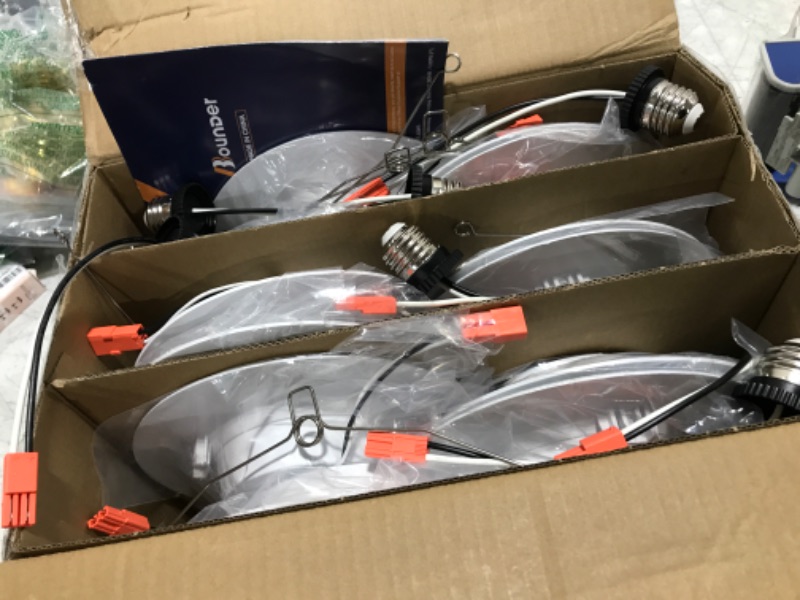 Photo 2 of BBOUNDER 12 Pack 5/6 Inch LED Recessed Downlight, Baffle Trim, Dimmable, 12.5W=100W, 5000K Daylight, 950 LM, Damp Rated, Simple Retrofit Installation -No Flicker