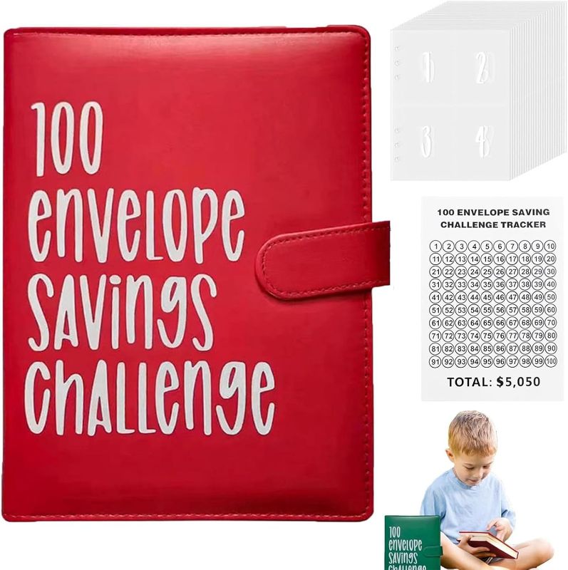 Photo 1 of 100 Envelope Challenge Binder, Envelope Challenge Binder, Money Binder, Easy and Fun Way to Save