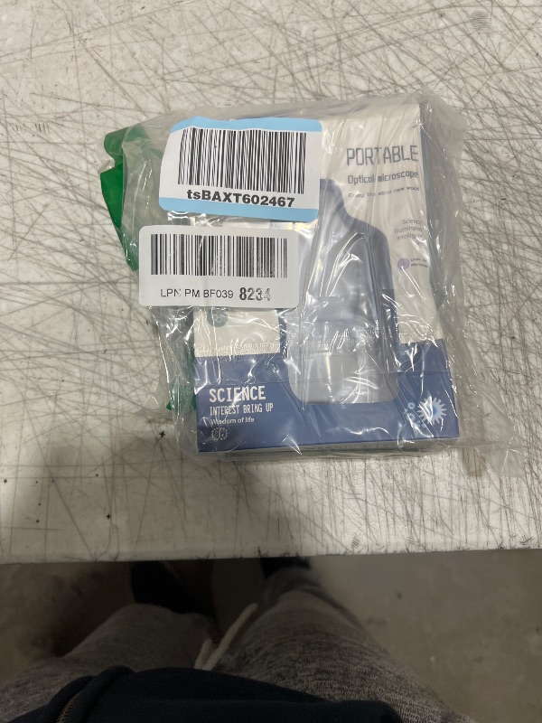 Photo 1 of RIIPOO Pocket Microscope for Kids, Portable Handheld Mini Microscope Toy, Kids Microscope with LED Light 60X-120X